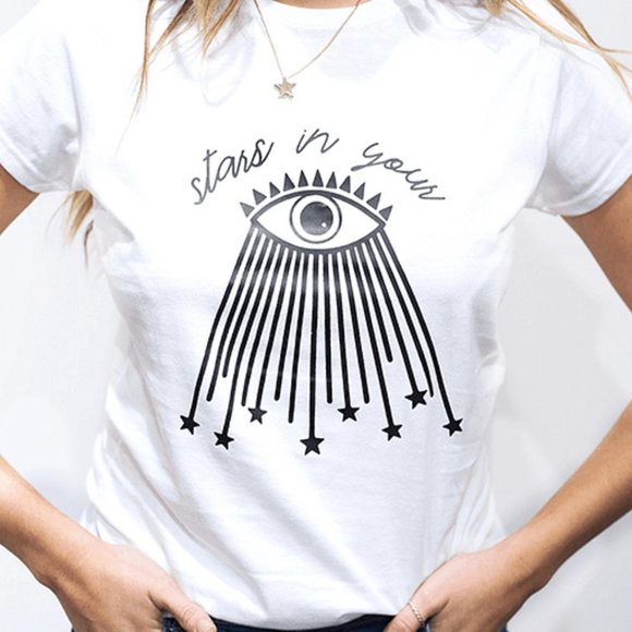 ✨👁️”Stars in your eyes” Tee - Women/Teenager - BNWT - Picture 2 of 4